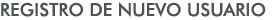 Registro de Nuevo Usuario